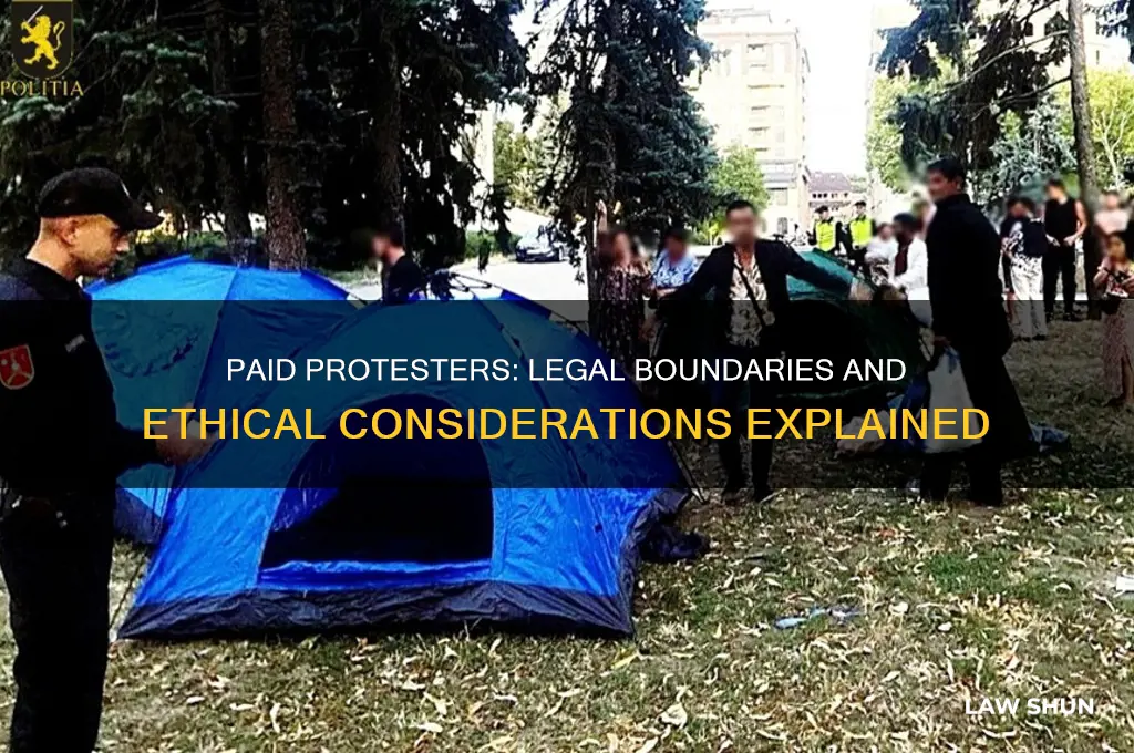 what is the law regarding paid protesters