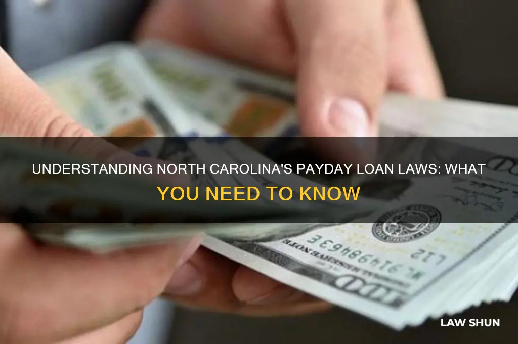 what is the law regarding payday loans in nc