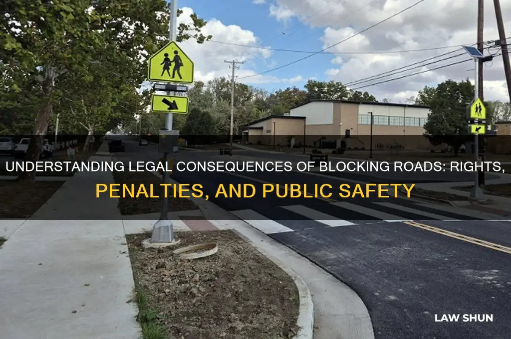 what is the law regarding people blocking roads