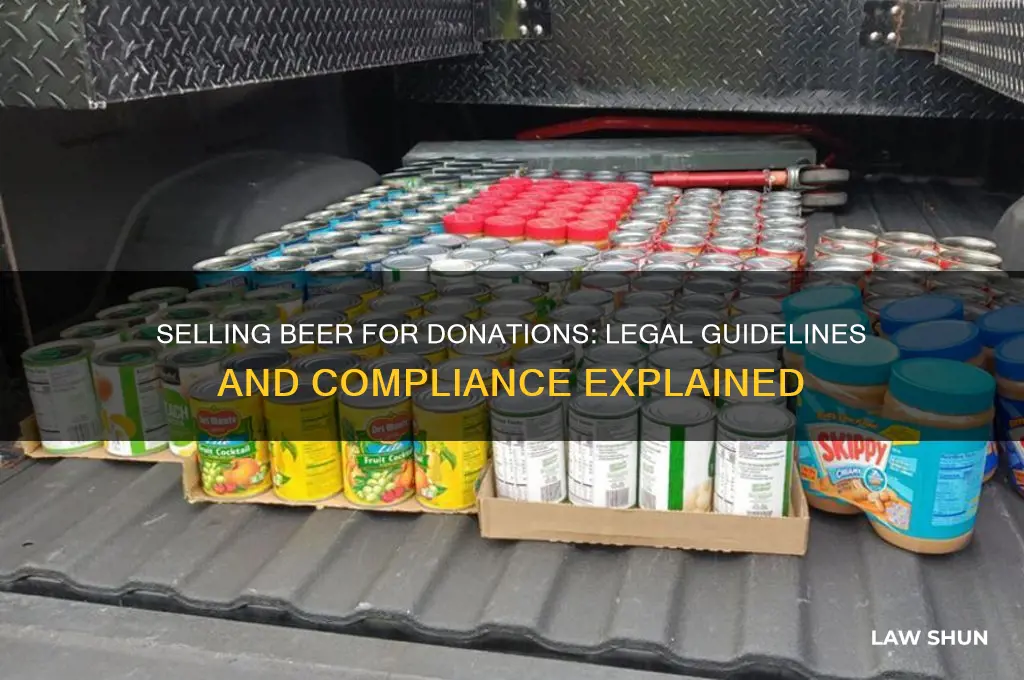 what is the law regarding selling beer for donations