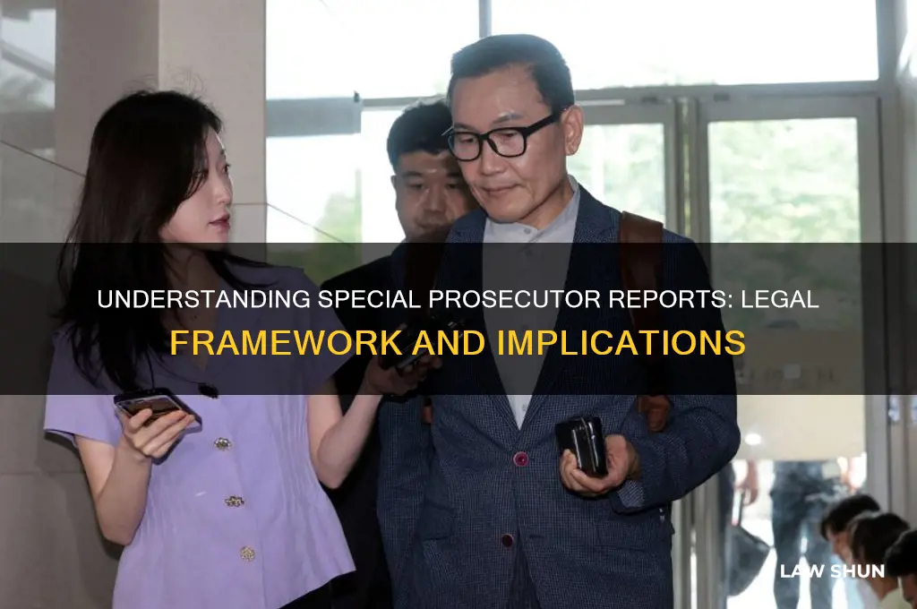 what is the law regarding special prosicuter reports