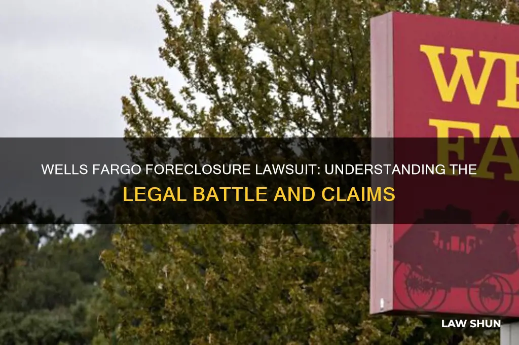 what is the law suit against wells fargo foreclosure