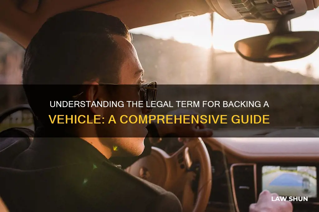 what is the law term for backing of a vehicle