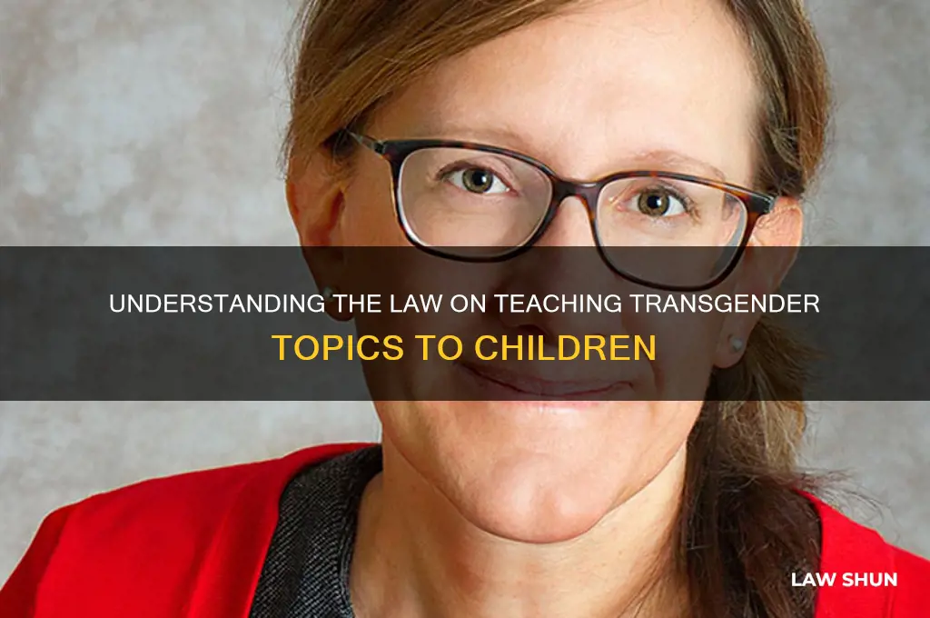 what is the law that wants trasgender taught to children