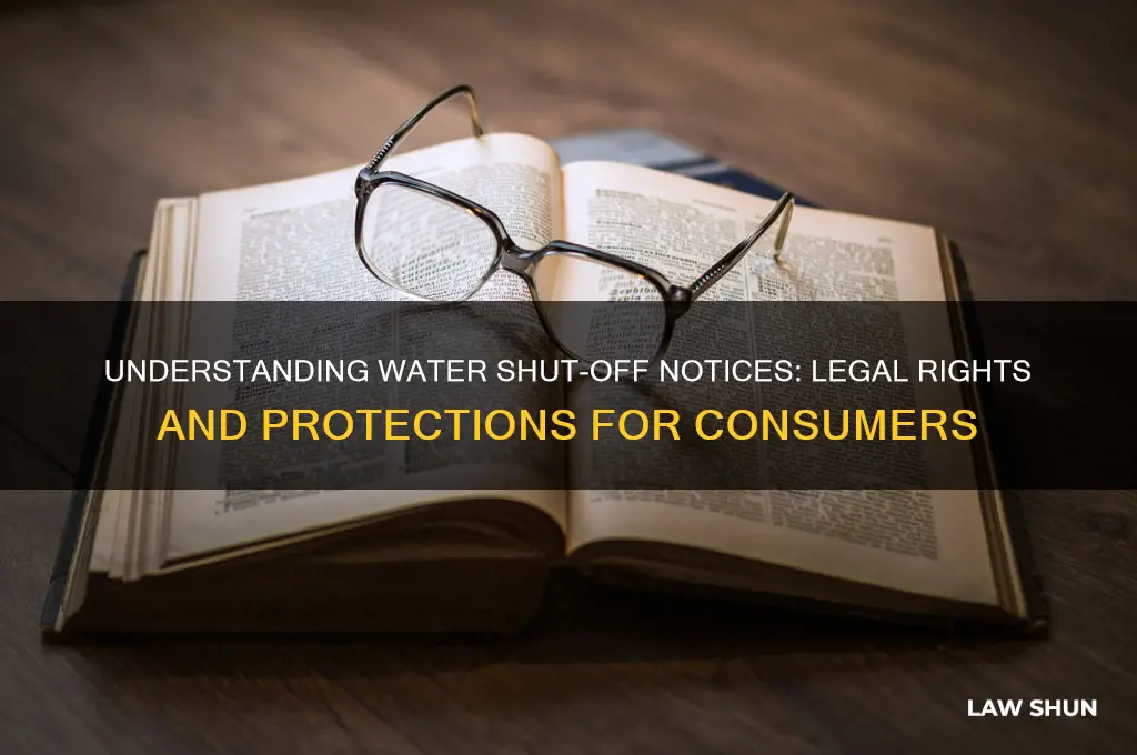 what is the laws for shut off notice for water