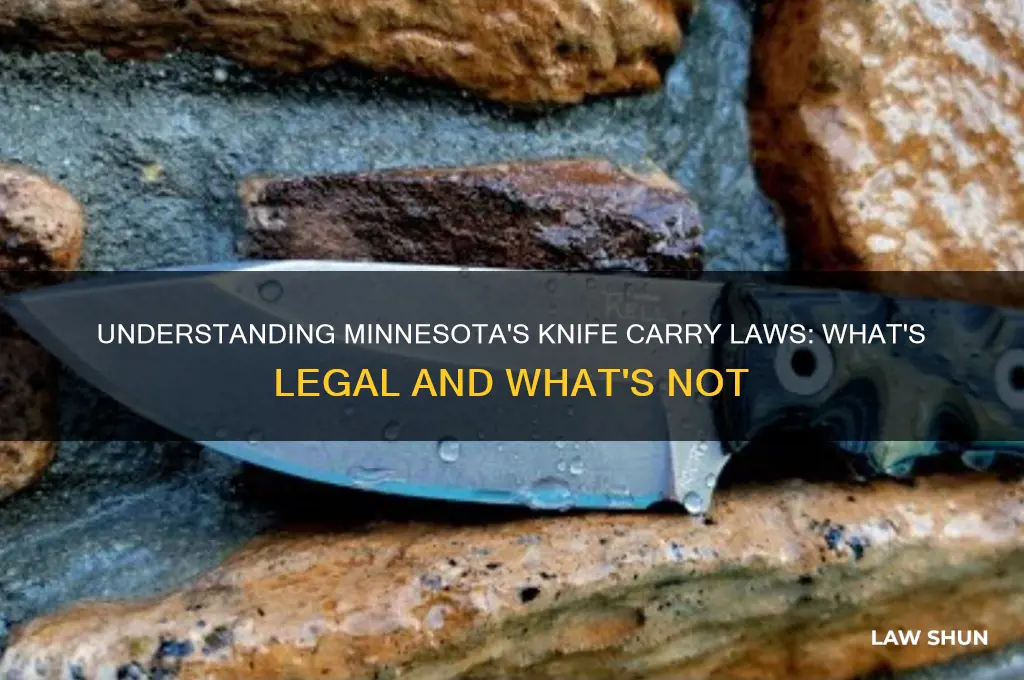 what is the legal knife carry law in minnesota