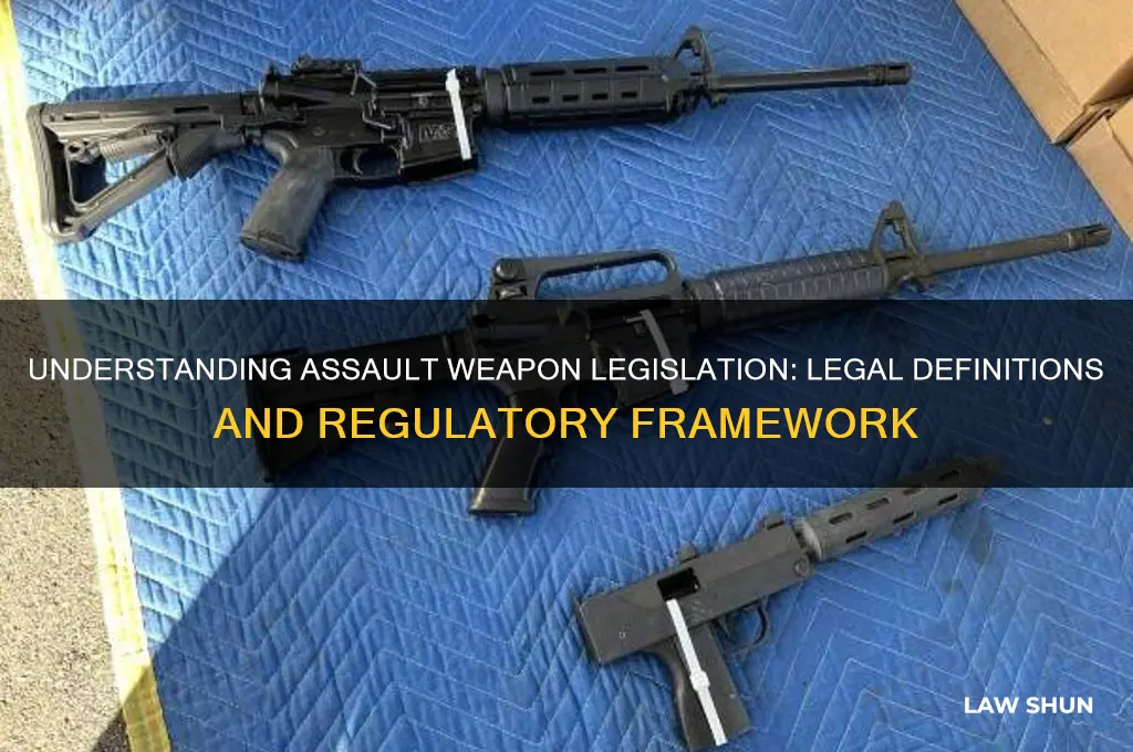 what is the legislative law for decribtion a assult weapon