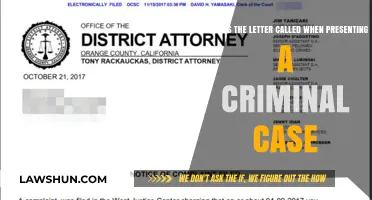 Understanding the Letter for Criminal Case Presentation