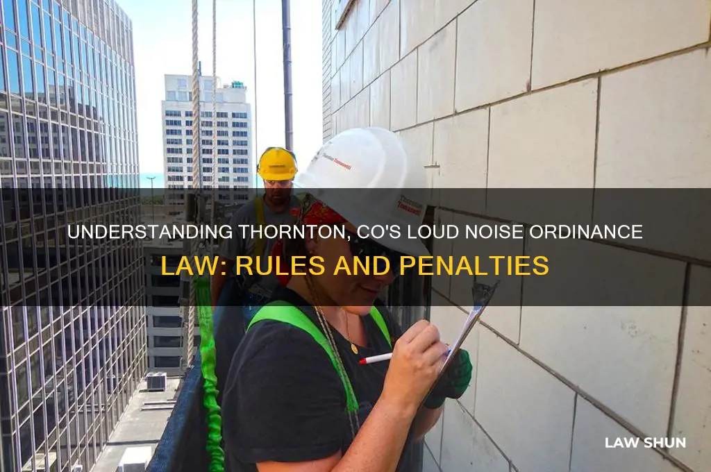 what is the loud noise ordinance law in thornton co