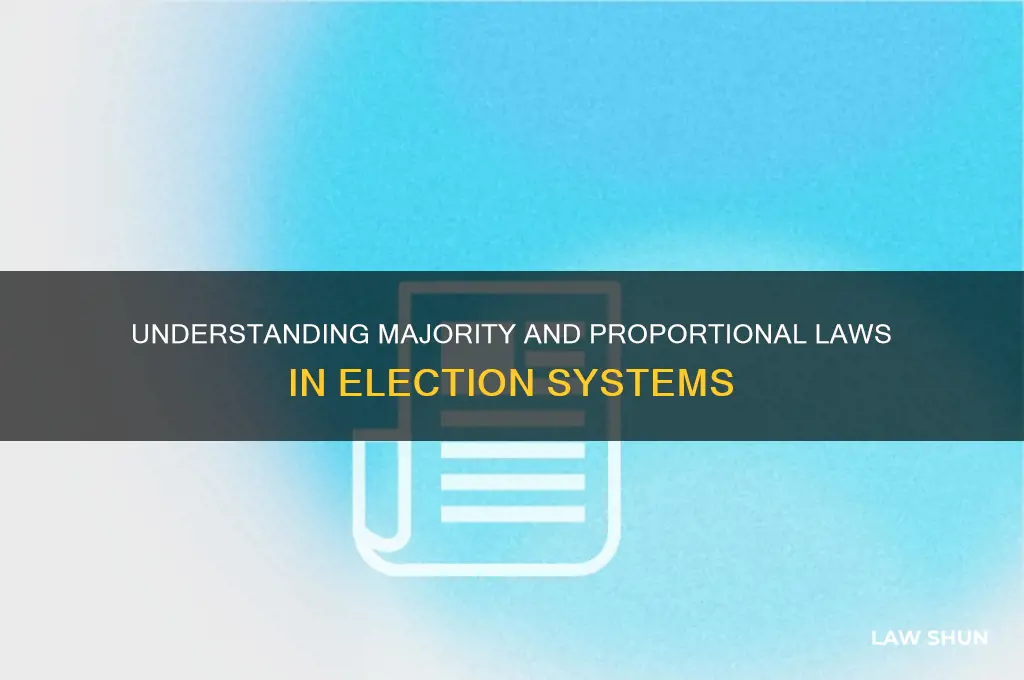 what is the majority law and proportional law in election