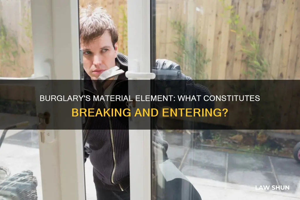what is the material element in common law burglary