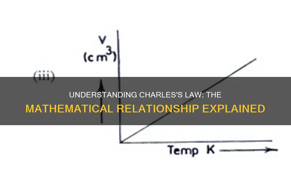 what is the mathematical relationship of charles