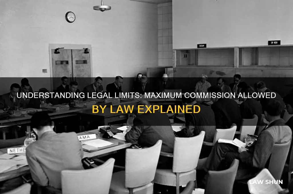 what is the maximum amount of commission allowed by law