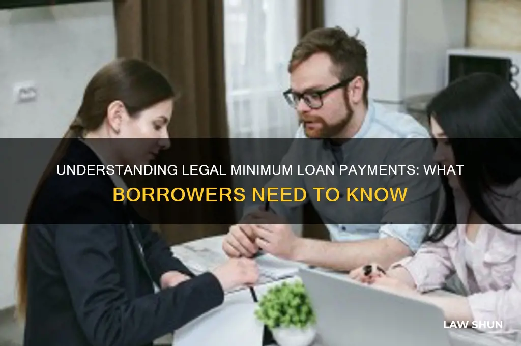 what is the minimum payment on a loan by law