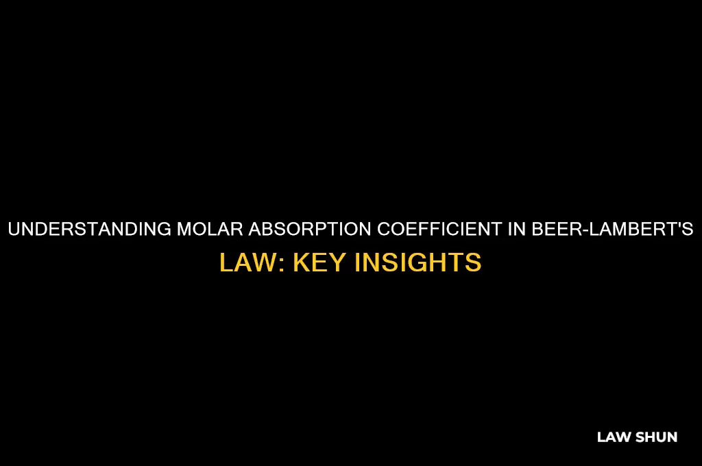 what is the molar absorption coefficient in beer-lambert