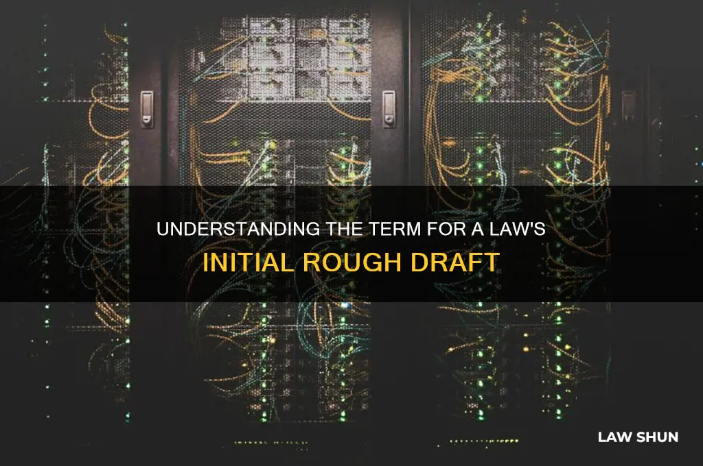 what is the name for rough draft of a law