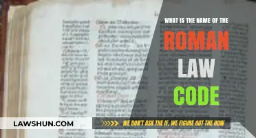 The Roman Law Code: Unveiling the Name and Its Legacy