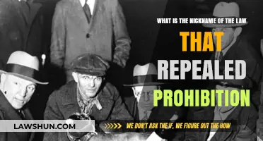 The Noble Experiment's End: Nickname of Prohibition Repeal Law