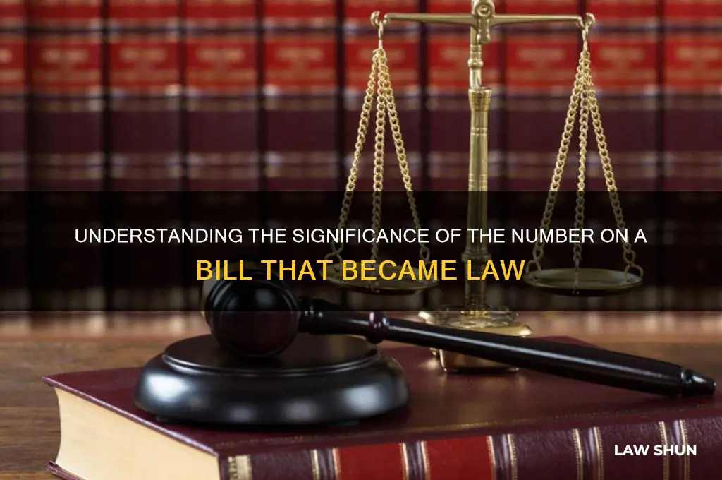 what is the number on the bill that became law