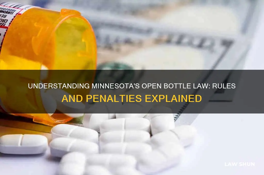 what is the open bottle law in minnesota
