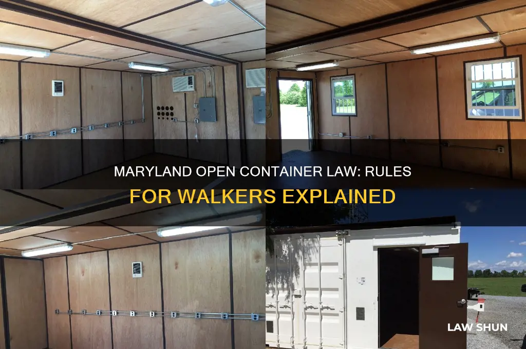 what is the open container law in maryland considering walkers