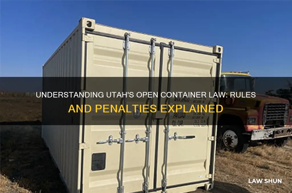 what is the open container law in utah