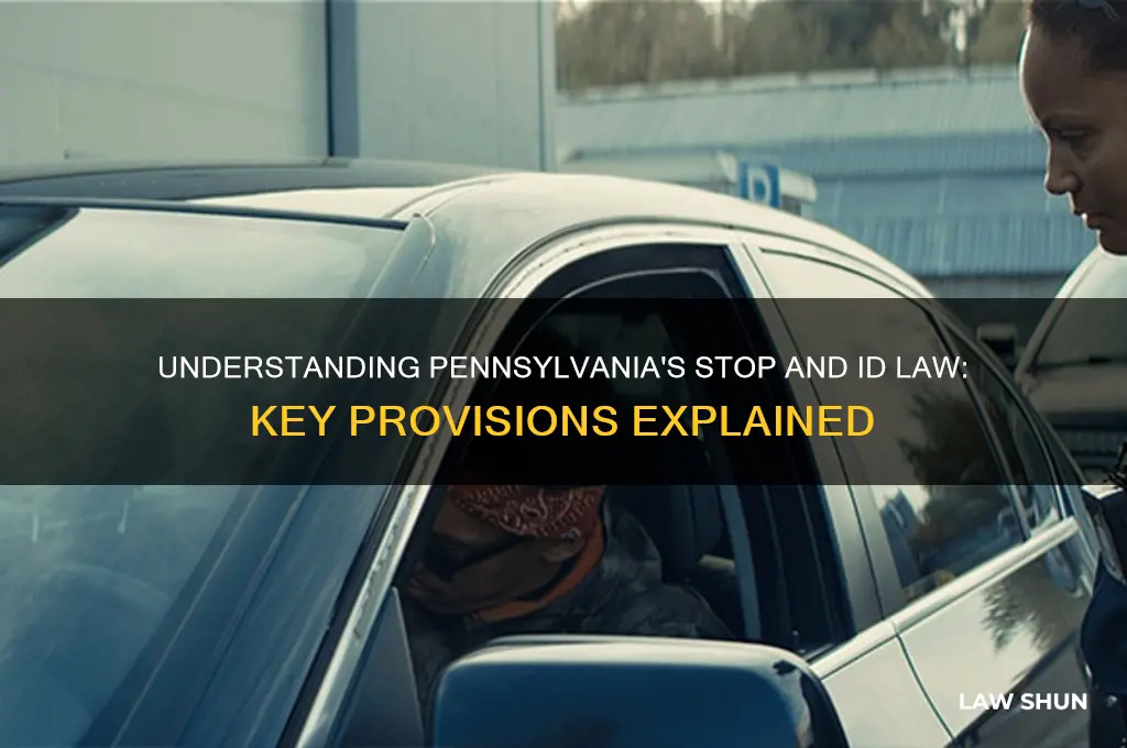 what is the pa statue law on stop and id