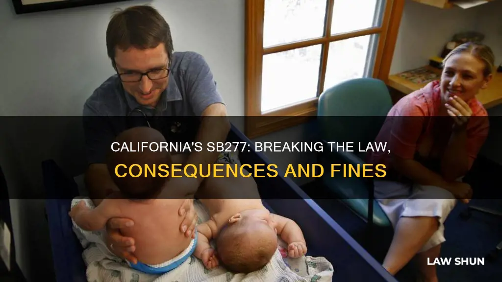 what is the penalty for breaking law sb277 in california