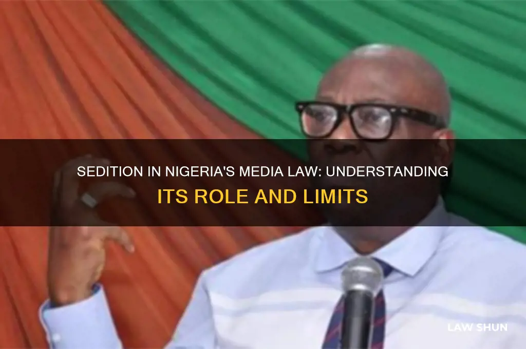 what is the place of sedition in nigeria media law