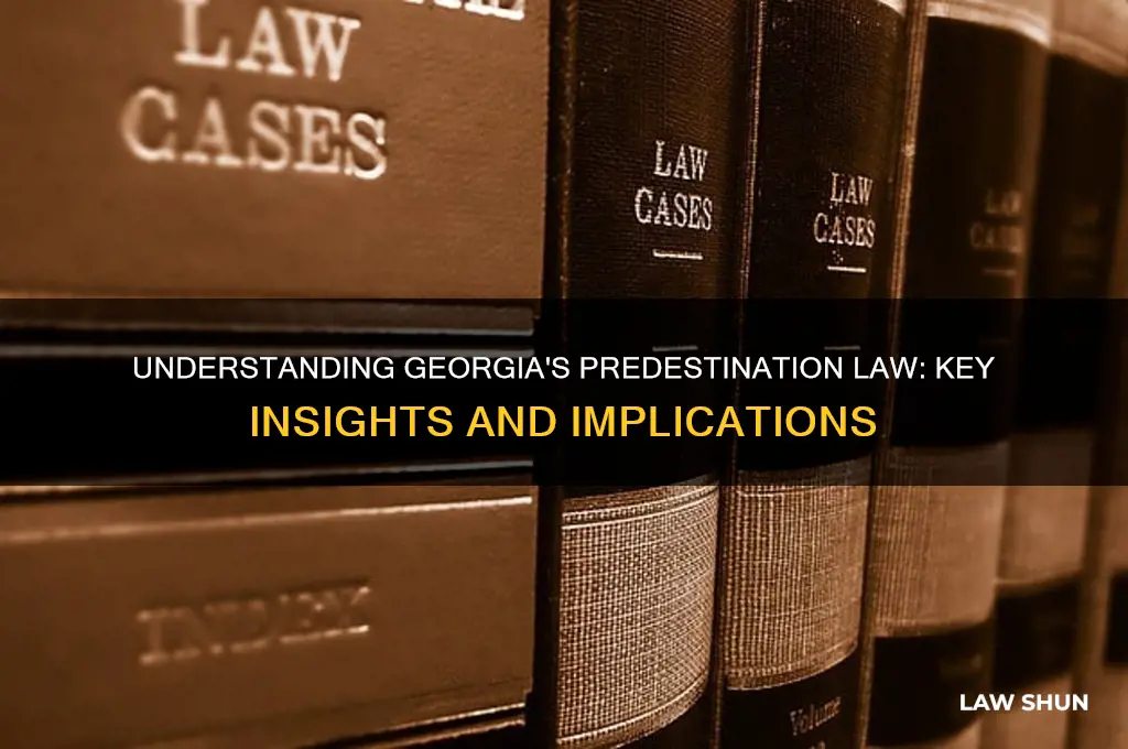 what is the predestion law in georgia