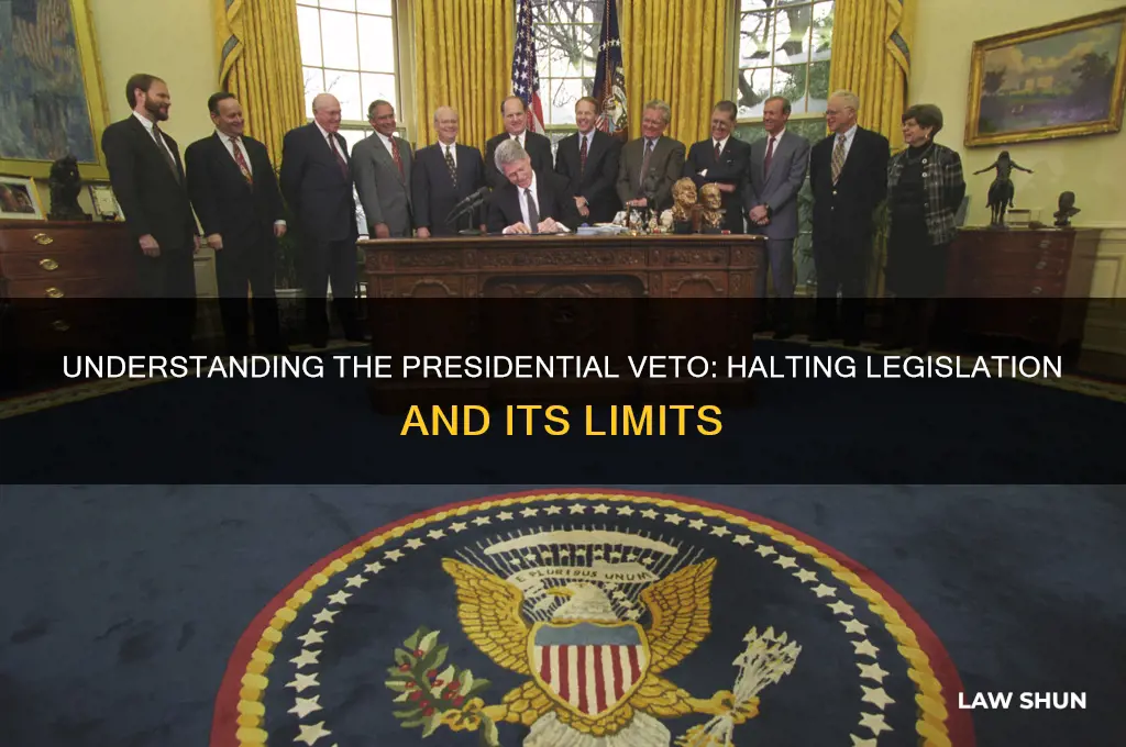 what is the presidential power to stop a law
