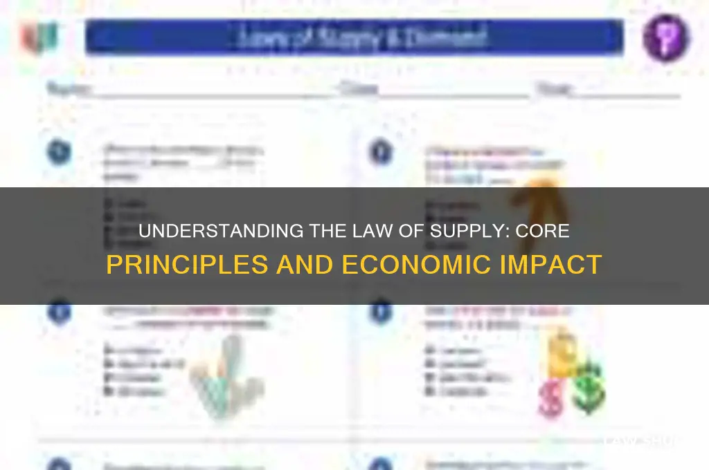 what is the principle of the law of supply brainl