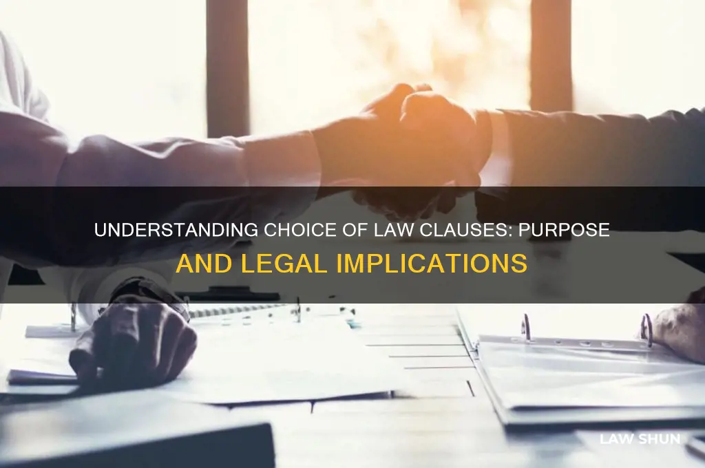 what is the purpose of a choice of law clause
