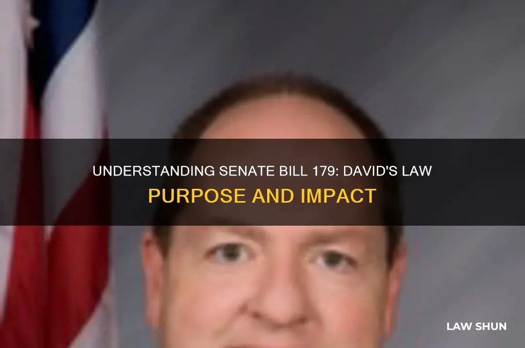 what is the purpose of senate bill 179 david