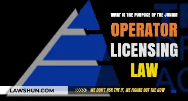 Junior Operator Licensing Law: Purpose and Intent