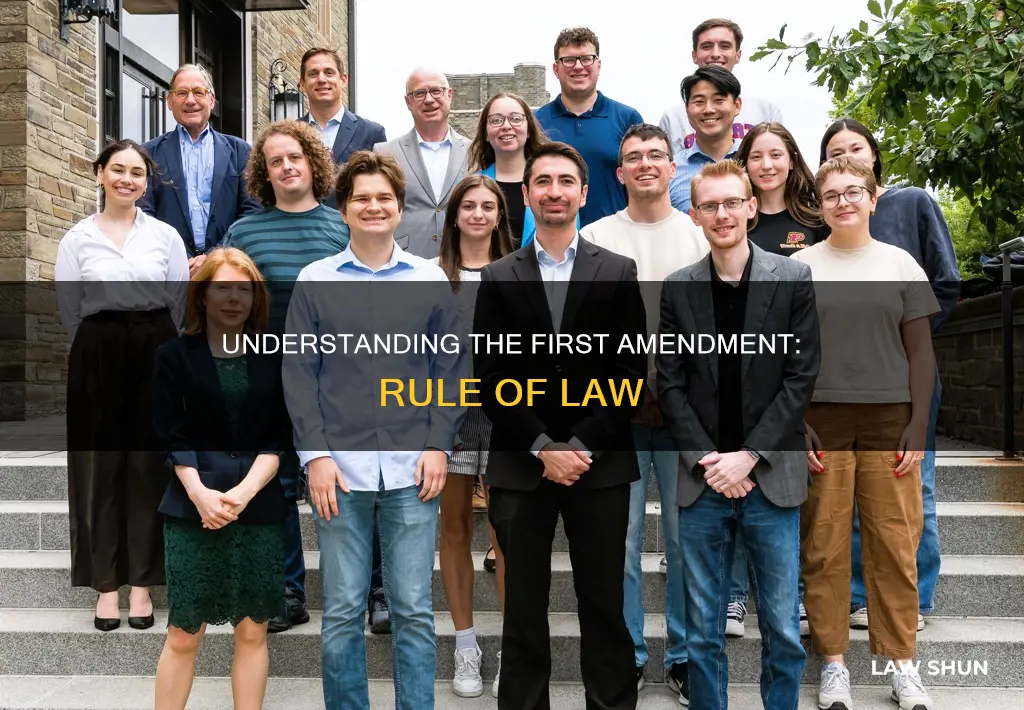 what is the ruke of law regarding the first amendment