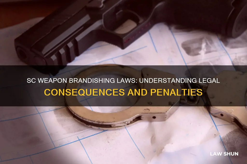 what is the sc law regarding brandishing a weapon