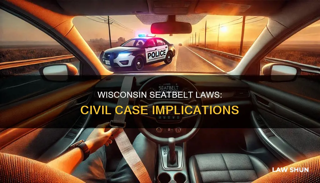 what is the seatbelt law in wisconsin in civil cases