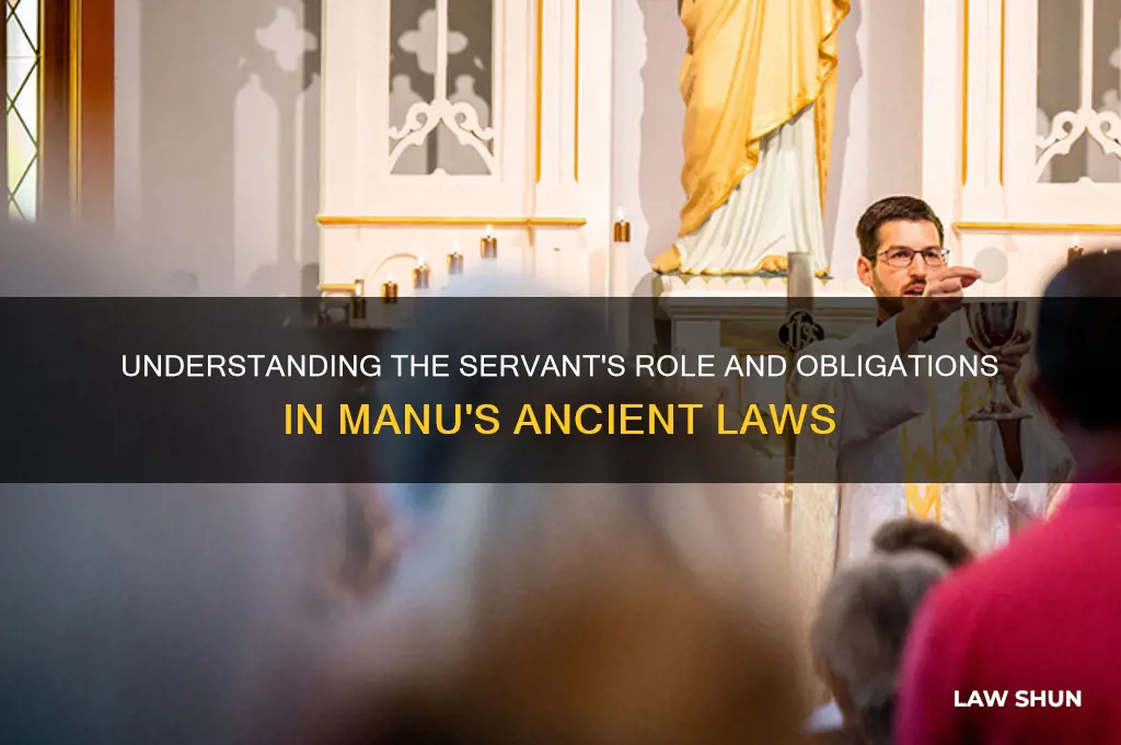 what is the servants duty in the laws of manu