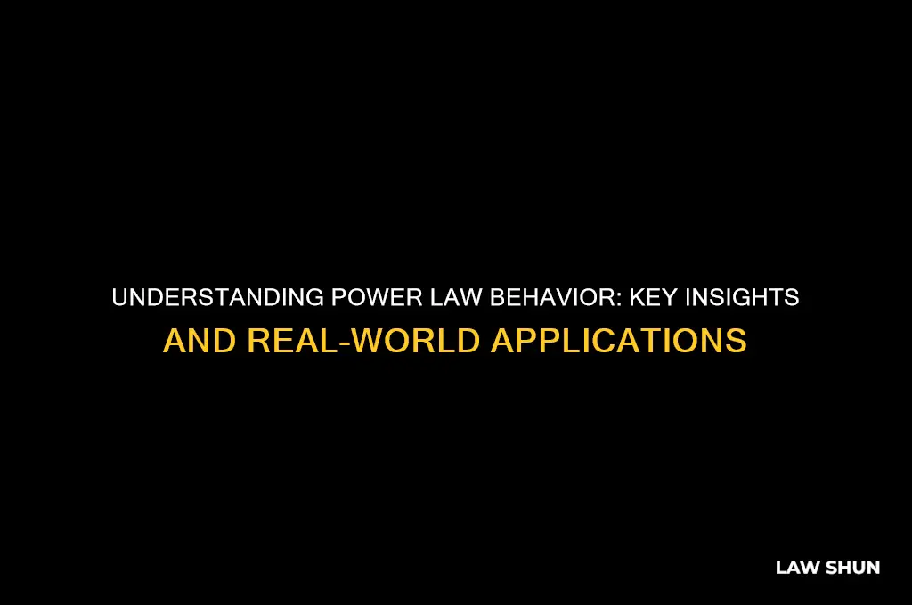 what is the significance of power law behavio