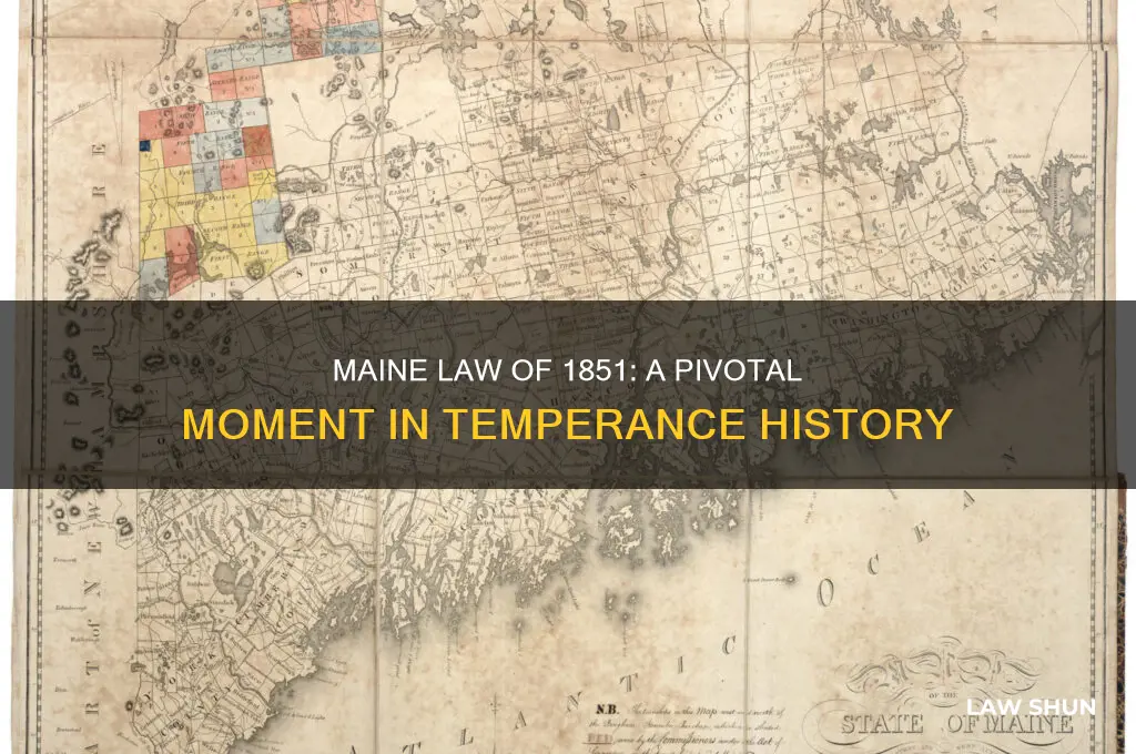 what is the significance of the maine law of 1851