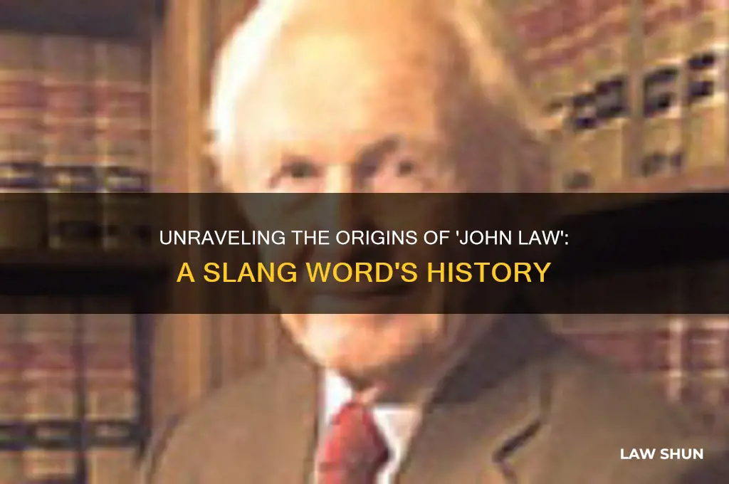 what is the slang word john law come from