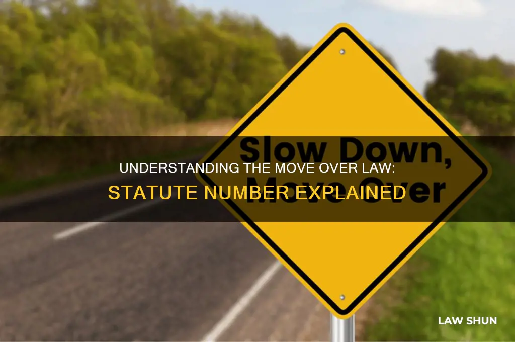 what is the statute number of the move over law