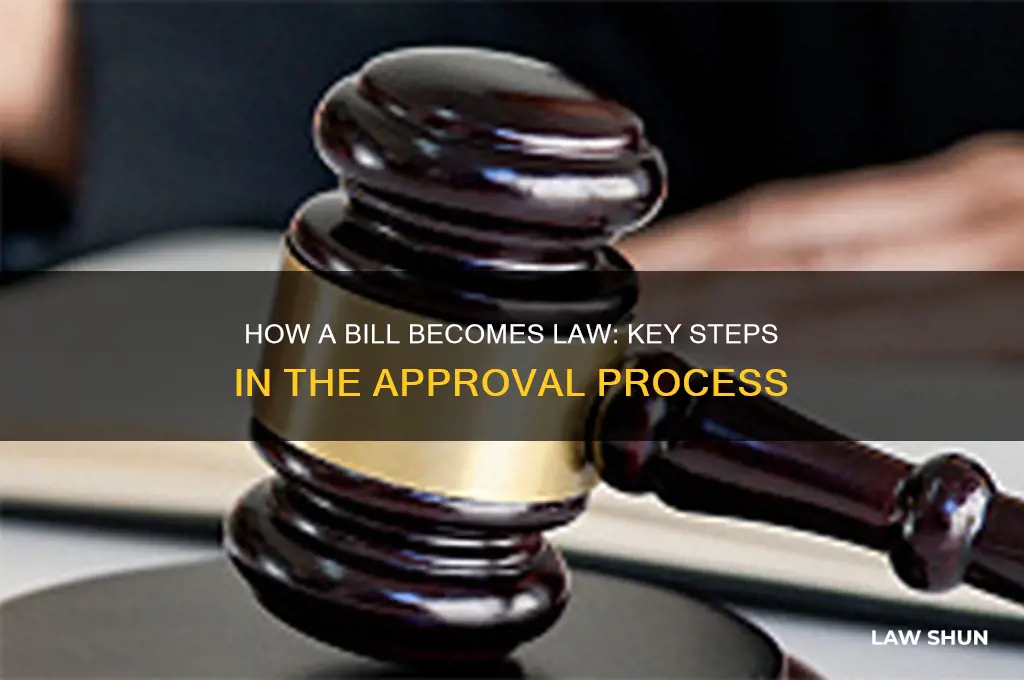 what is the steps to approve a bill into law