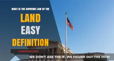Understanding the Supreme Law of the Land: A Simple Definition