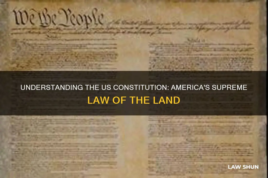 what is the supreme law of the land in america