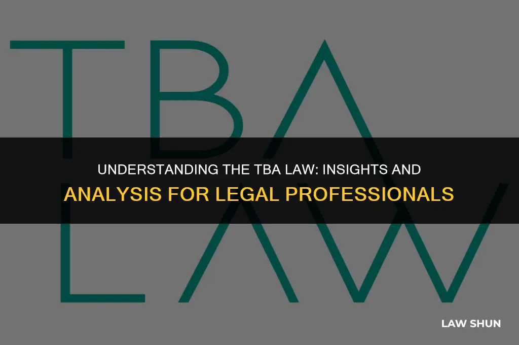 what is the tba law blog