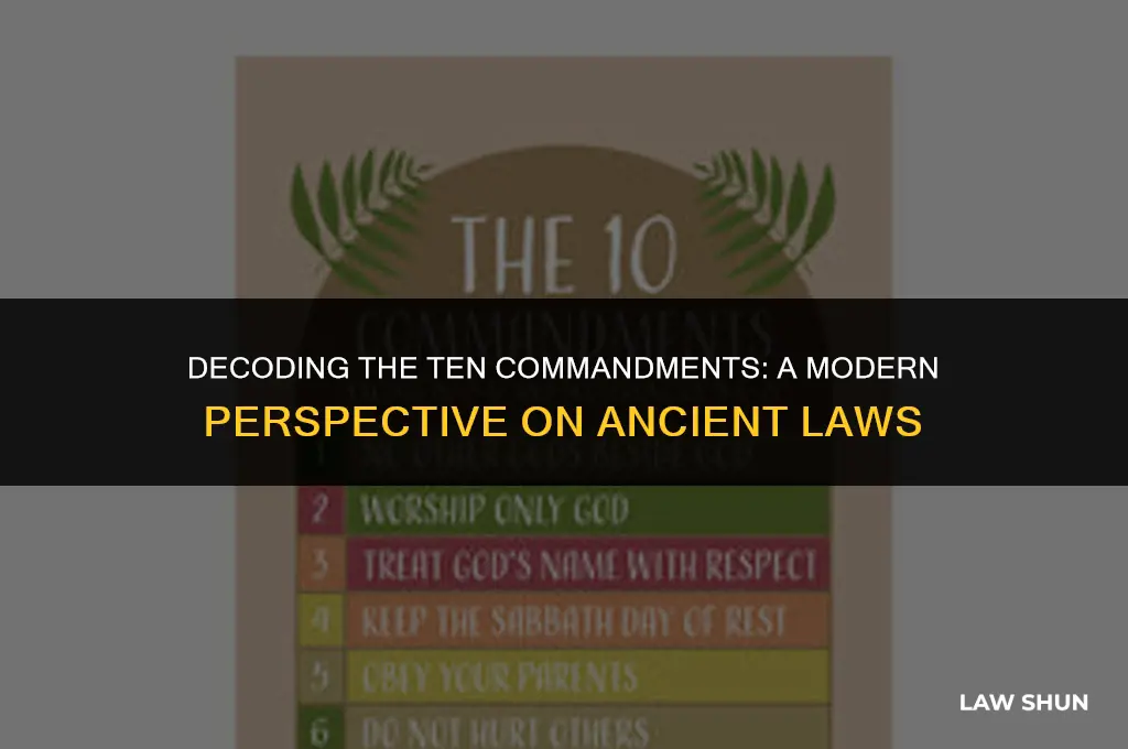 what is the ten commandments law