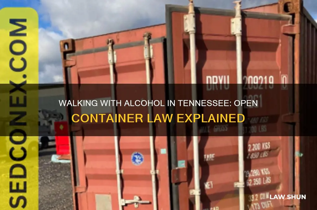what is the tennessee open container law for walking