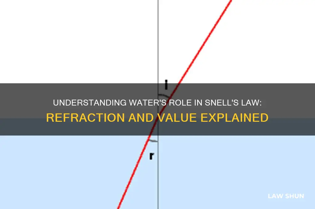 what is the value for water in snell